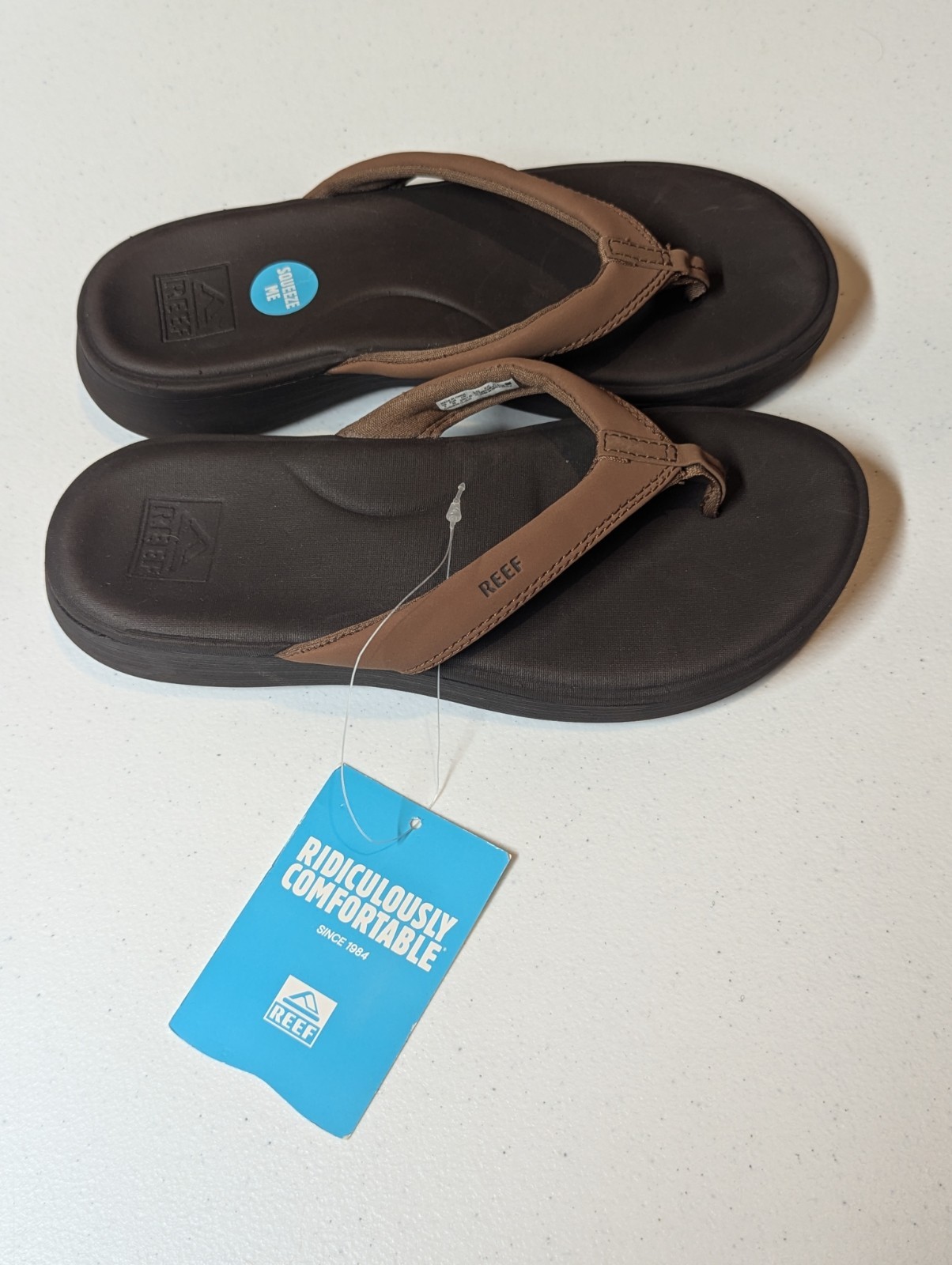 Reef Cushion Cloud Women's Size 8 Flip Flops Thong Sandals Espresso New NWT