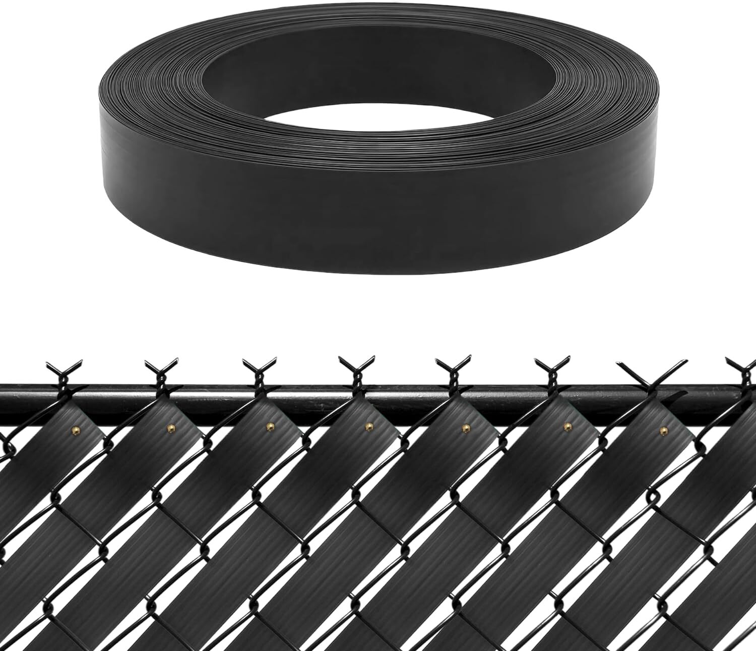 Black View Blocking Privacy Tape Weave for Chain Link Fence 75m/250 ft Roll UV R