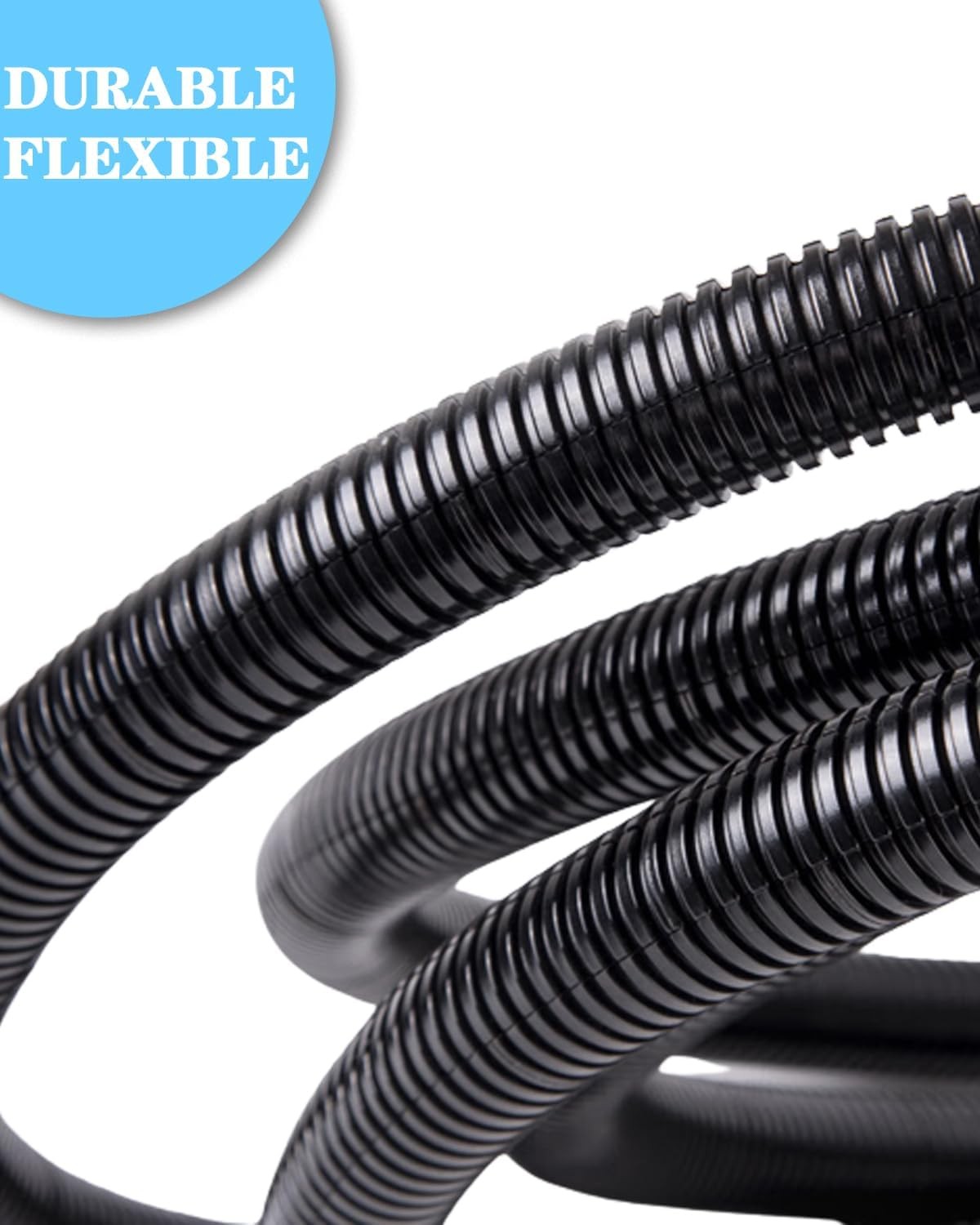 1/4" ID Wire Loom Split Tubing 16.5 ft Cord Protector Flexible Automotive Wire