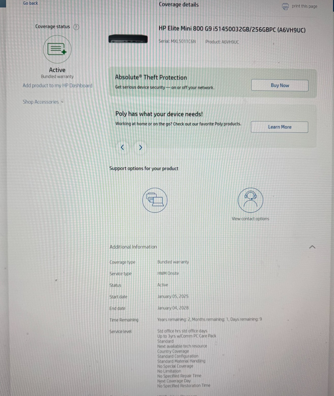 HP Elite Mini 800 G9/i5-14500 @4.6GHz/32GB DDR5/256GB M.2 SSD/W11P/WARRANTY