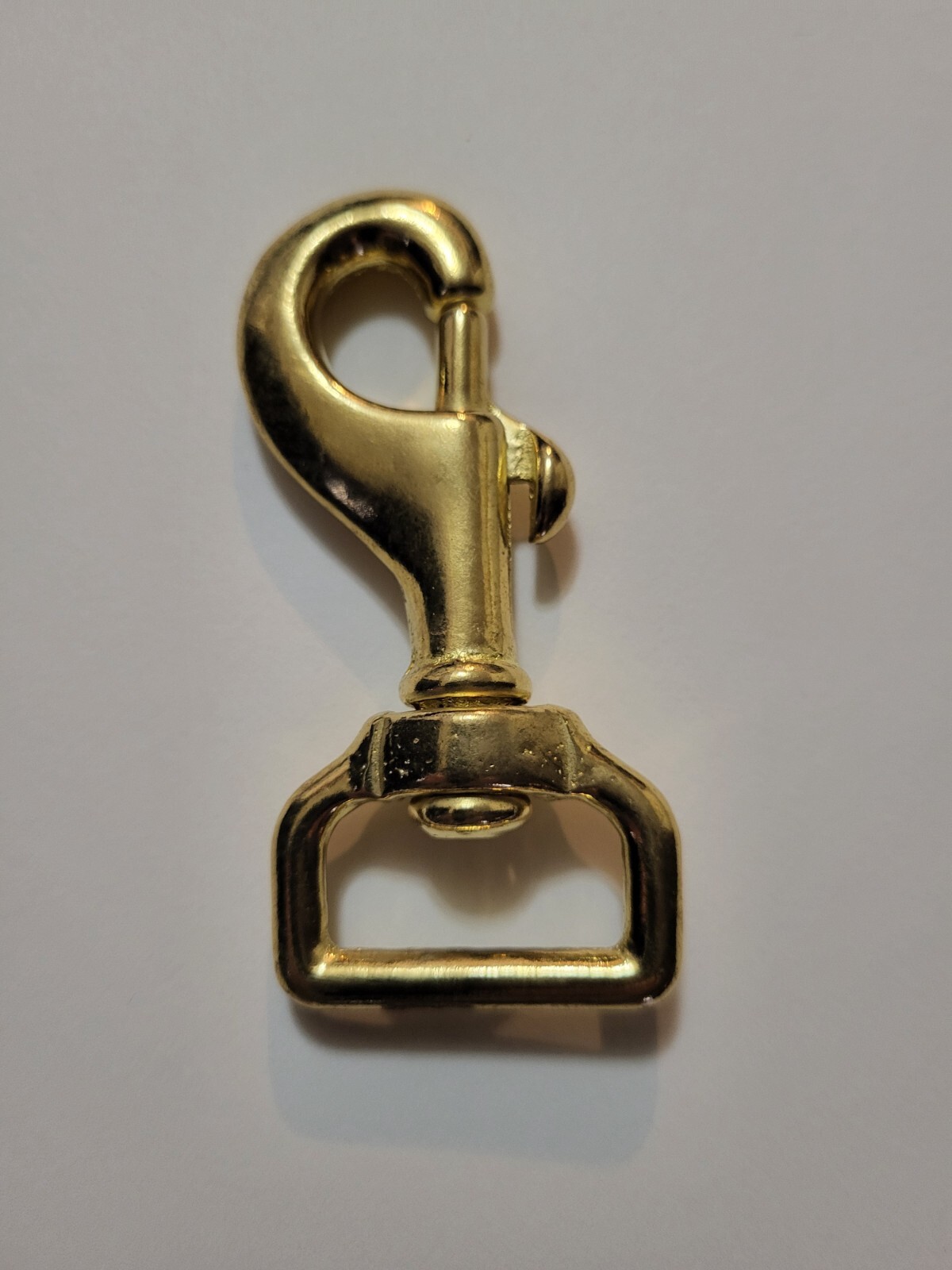 3" solid brass swivel snap hook 1" square hole bolt action, clasp clip 10 count
