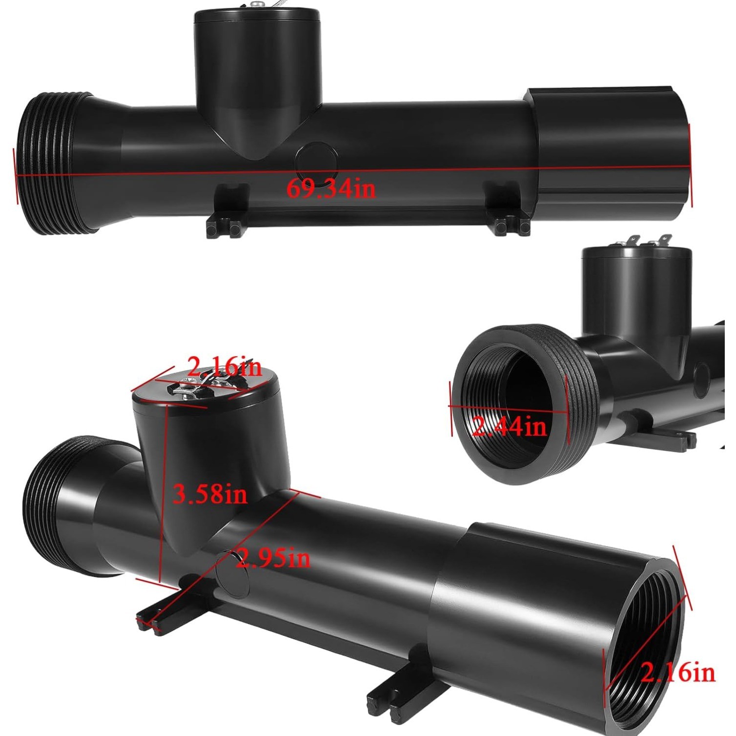 4CH4002-R Swimming Pool Cleaner Replacement Chamber for Hybrid Pool Treatment