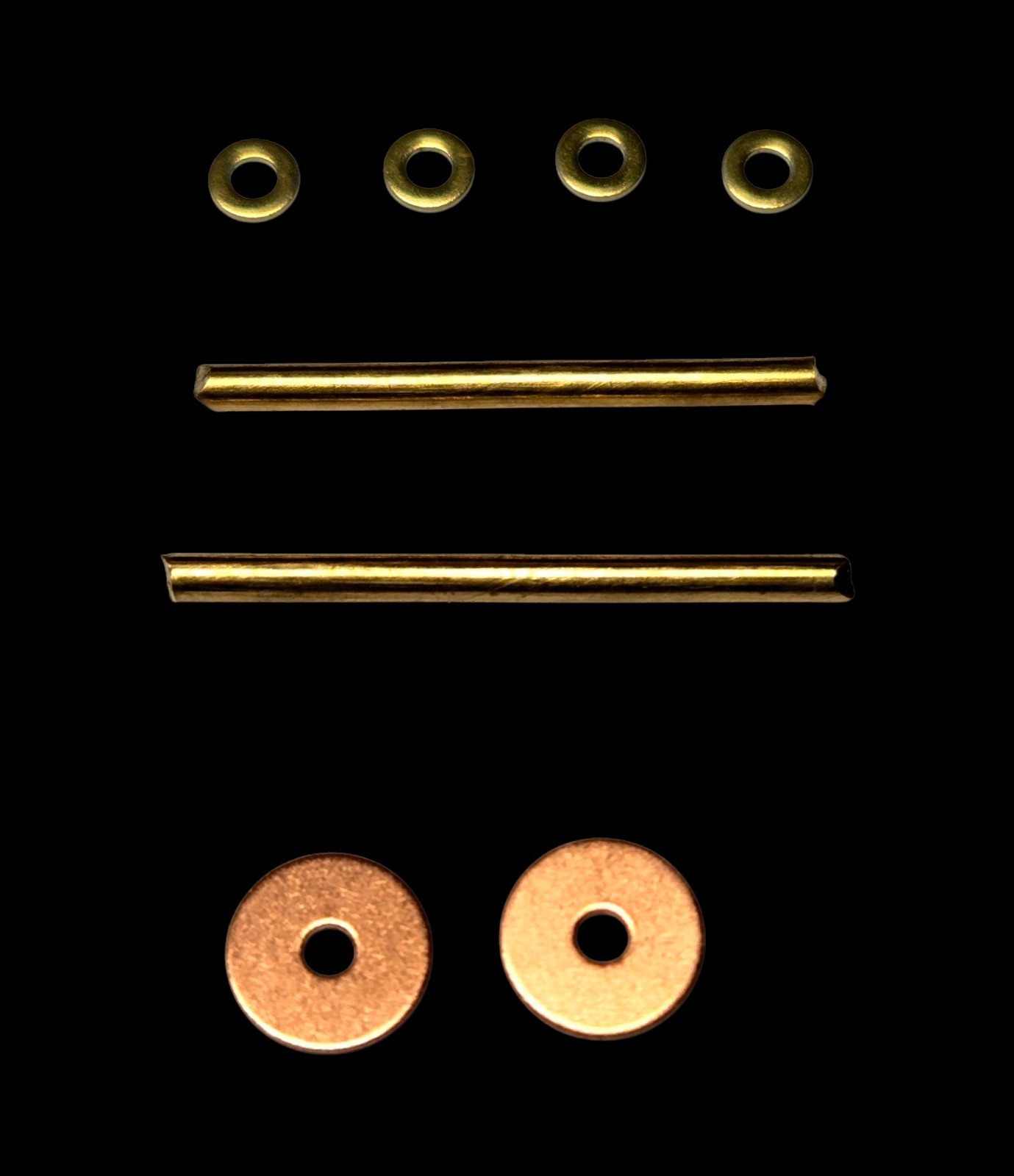 Straight Razor Pinning Kit (Flat washers~brass)