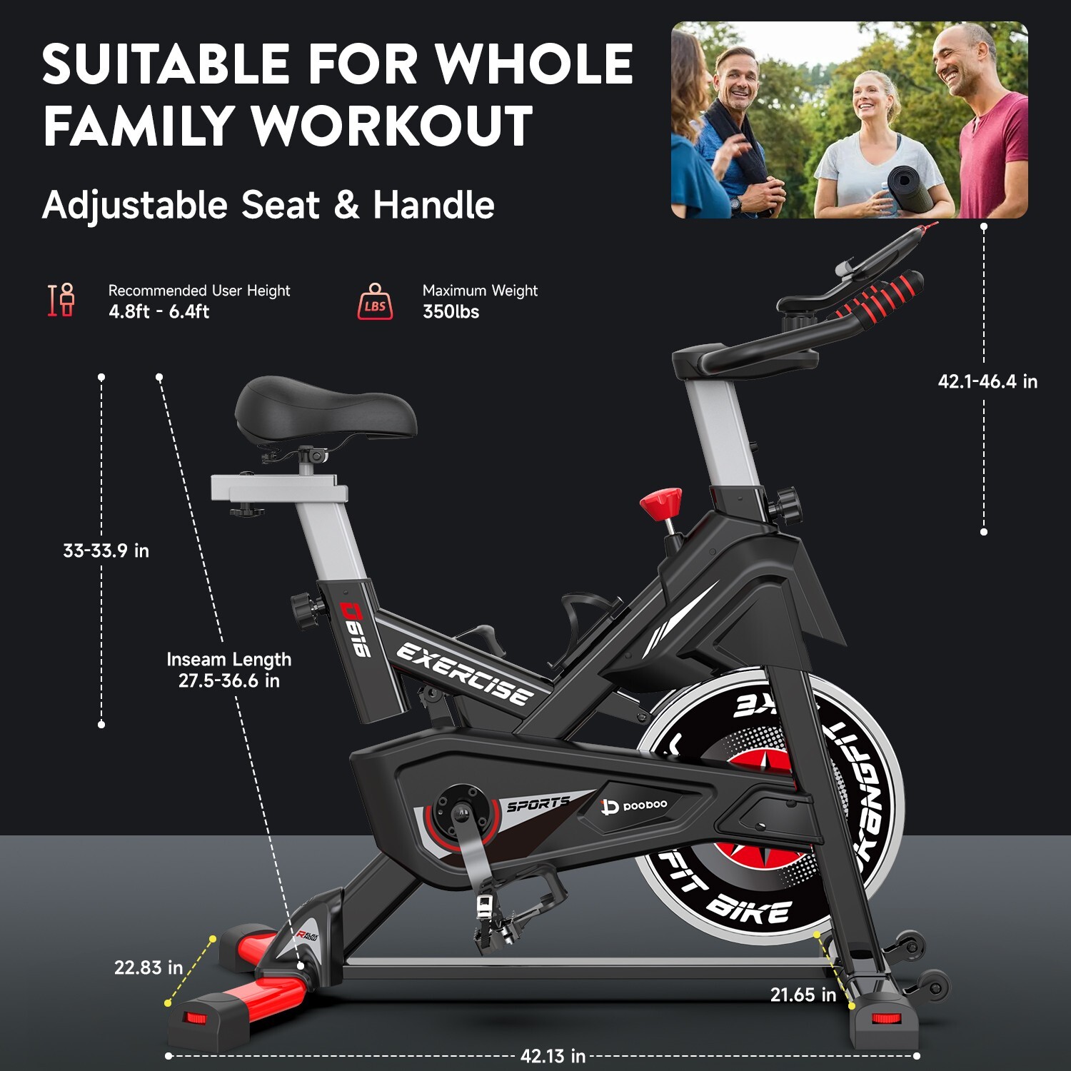 Indoor Cycling Bike for Home Gym Stationary Exercise Bike Magnetic Cycle Bike