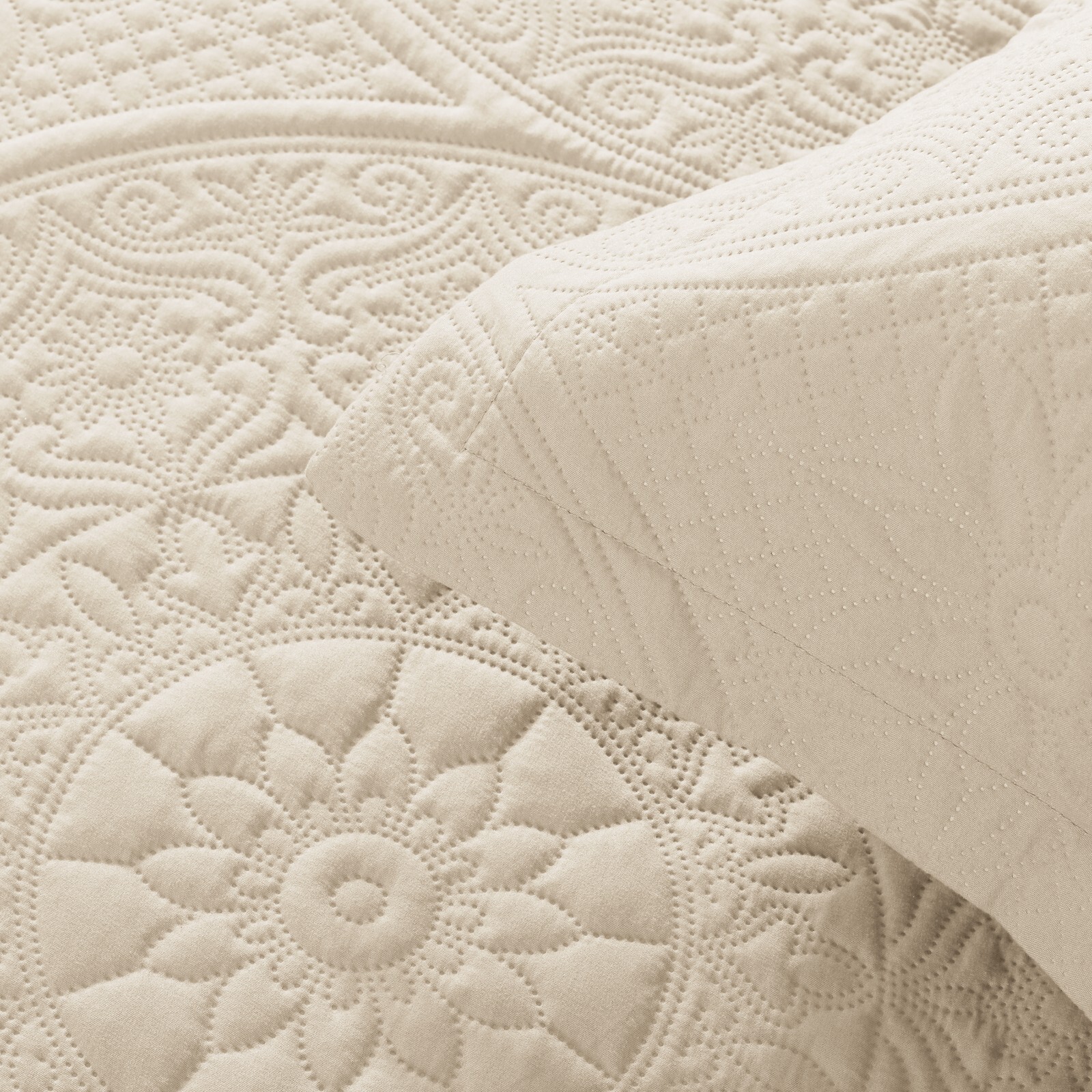 Luxury Bedspread Bedding Set 3 Piece Quilted Coverlet Bed Throw Queen King Size