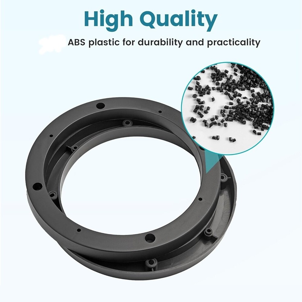 2 Pairs 6.5" Plastic 1/2" Speaker Spacer Rings Subwoofer Custom Mounting Adapter