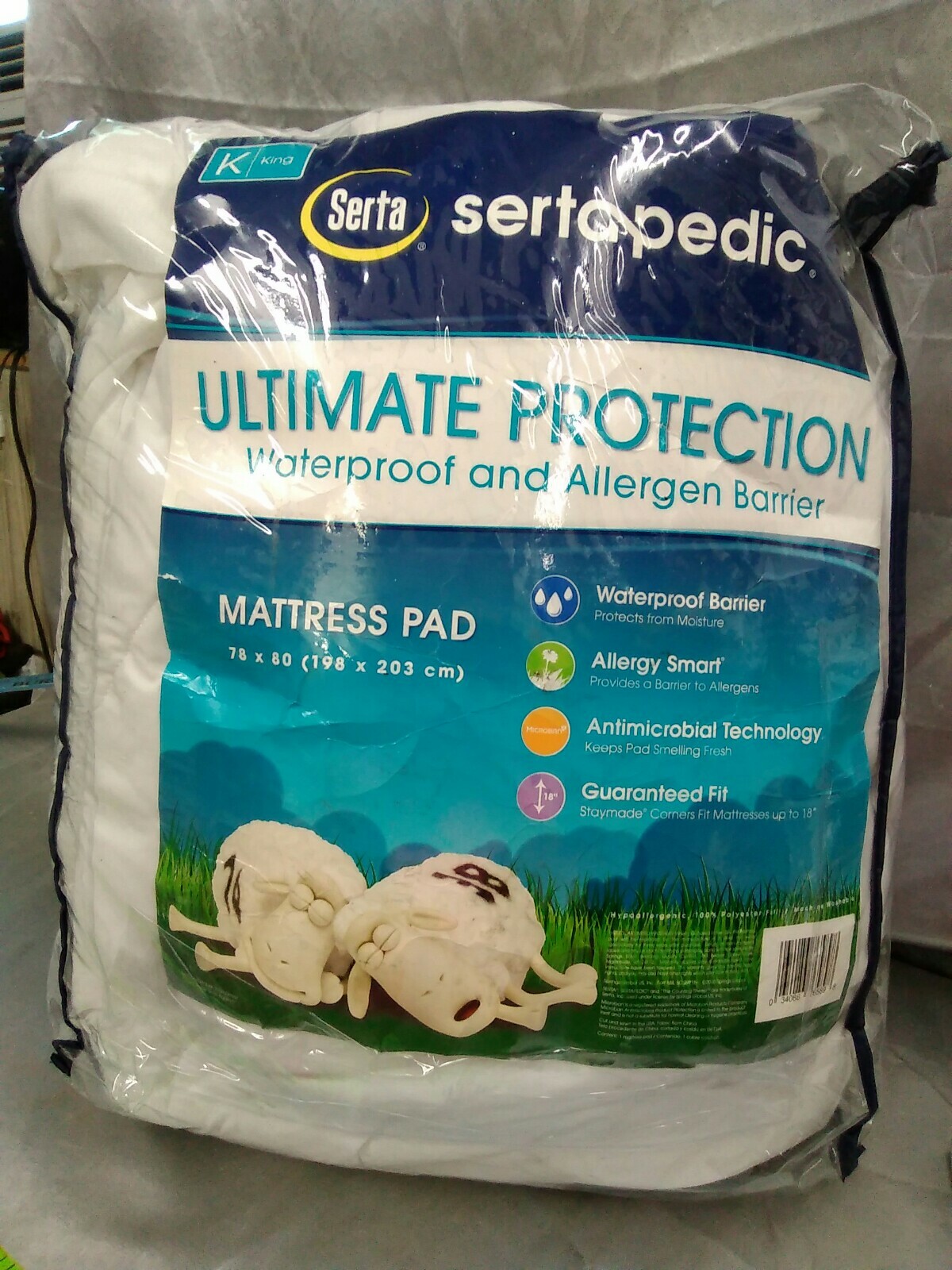 Serta sertapedic ultimate protection waterproof allergy smart king mattress pad