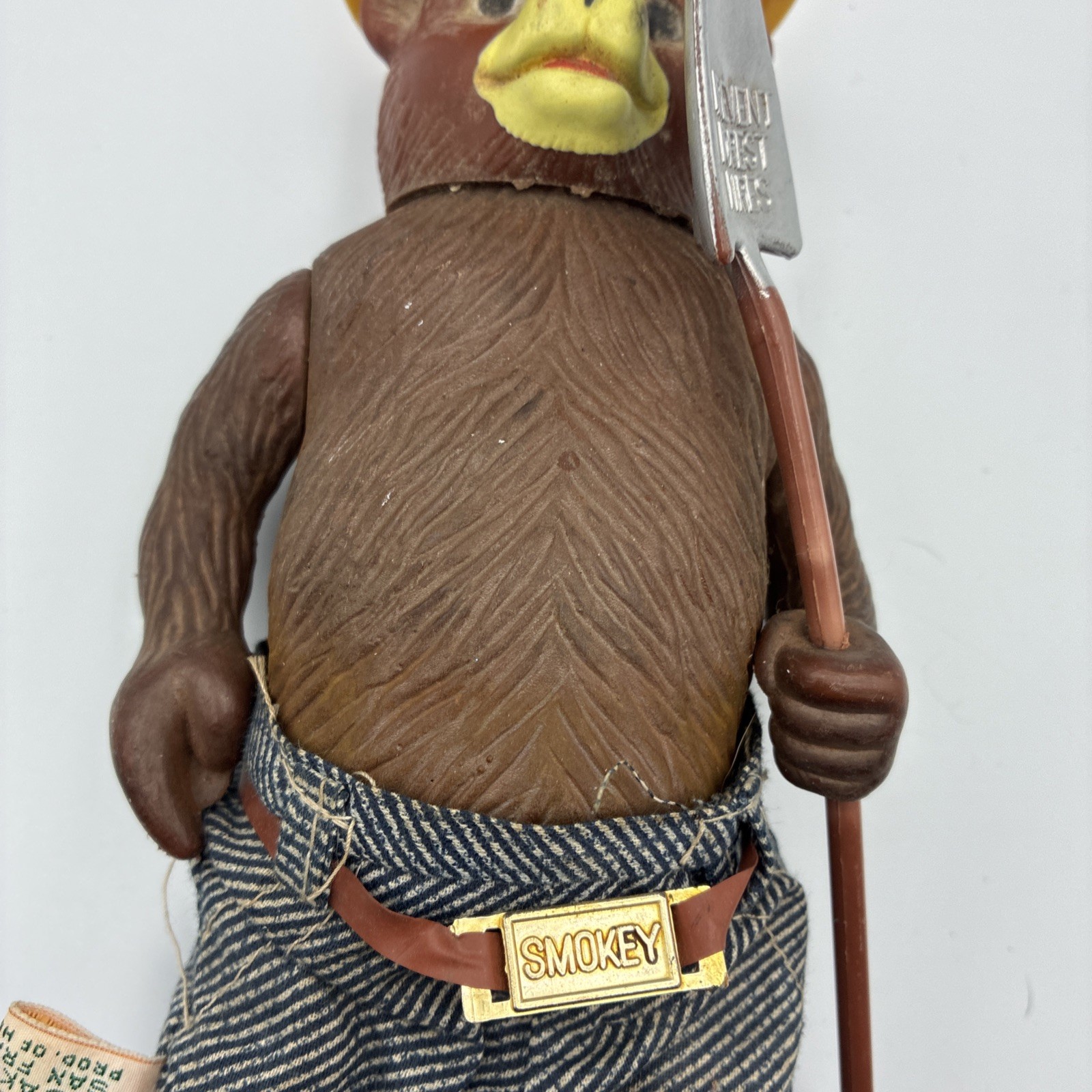 Vintage Smokey the Bear 8" Action Figure with Shovel Made by R. Dakin & Co.