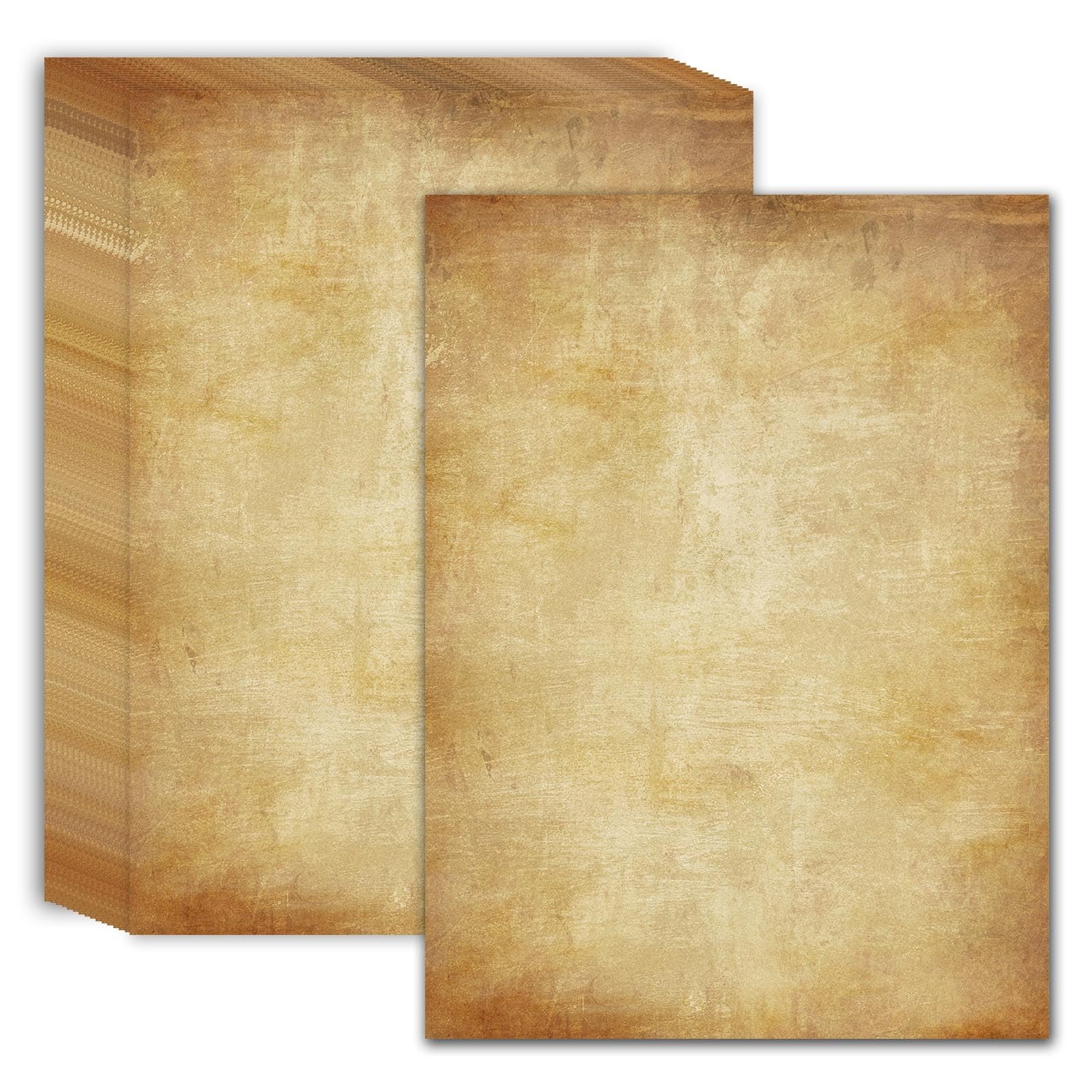 60 PCS Old Fashioned Faux Parchment Paper Aged Paper Antique Looking 8.5 x 11