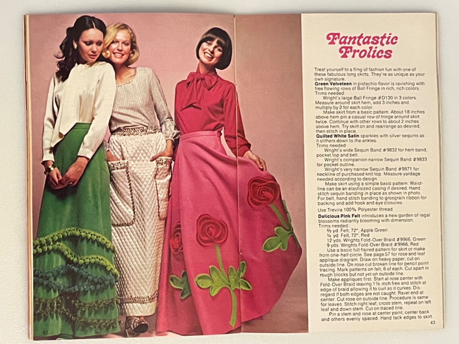 Vtg 1972 Wright's Christmas Idea Book Of Trims Craft Booklet 100 Things to Make