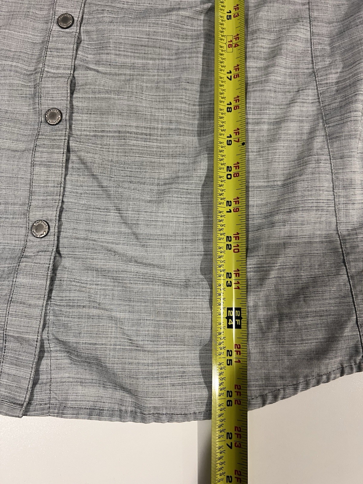 Chef Works Men's Short Sleeve Shirt Urban Collection Size M Gray Snaps