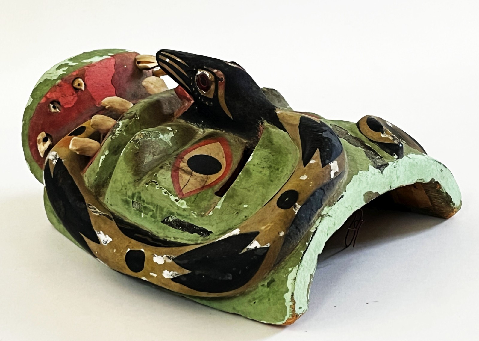 VTG VICTORIANO SALGADO URUAPAN MICHOACAN FECUNDIDAD DIABLO SNAKE WOOD MAQUE MASK