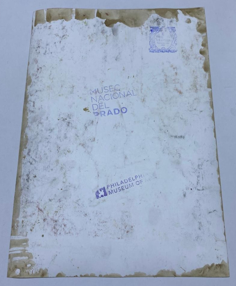 JOHN SINGER SARGENT Drawing on paper (Handmade) signed and stamped mixed media.