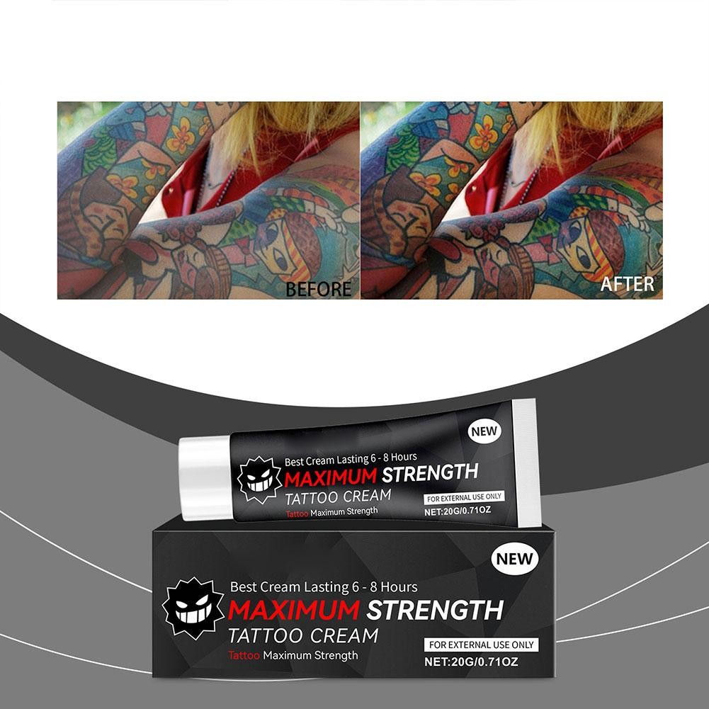 Tattoo Numibing Cream Gel 20g - Up to 6 Hours Extra Strength for Tattoos US