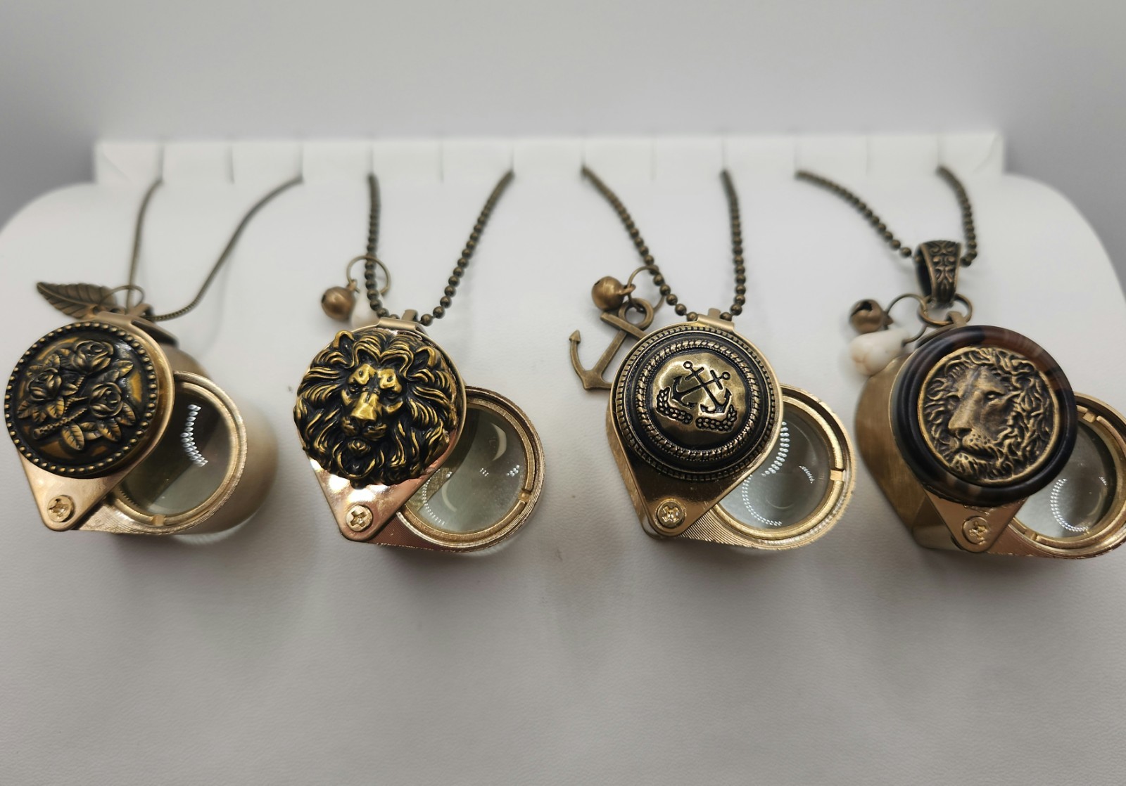 30× Jewelers Loupe Necklace Magnifier Loop Magnifying Glass Jewelry Silver Gold