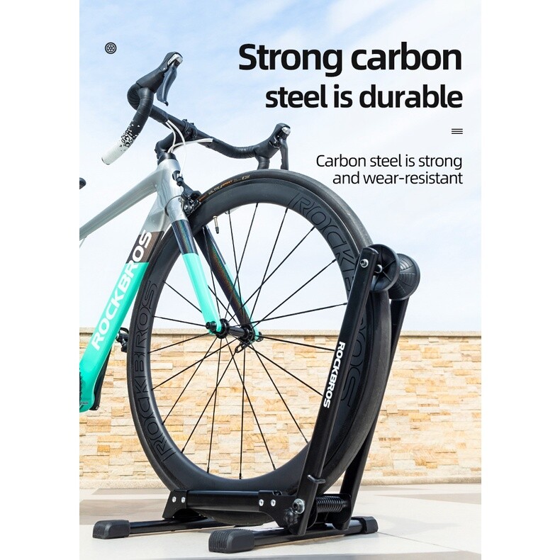 ROCKBROS Foldable Bike Stand Floor Mountain Road Indoor Outdoor Garage Storage