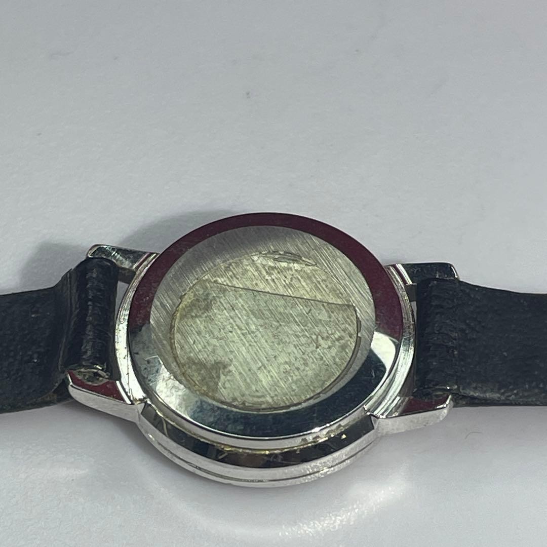 TISSOT Quartz Wristwatch 1970s Vintage Swiss Made Push Pusher Leather Strap