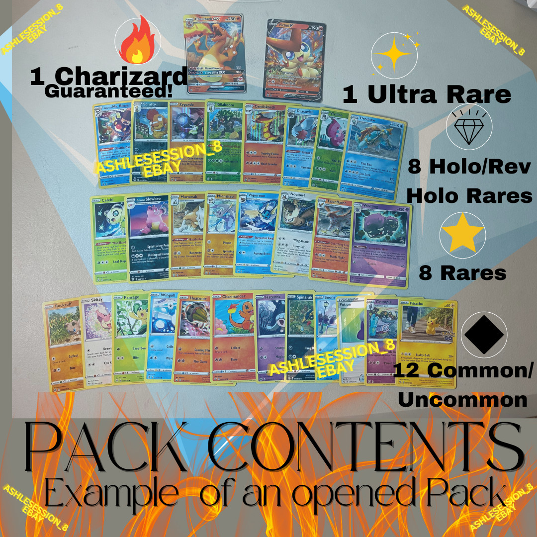 POKEMON CARD CHARIZARD GOD PACK MYSTERY LOT/ CHARIZARD GUARANTEE 30 CARD/ RARE
