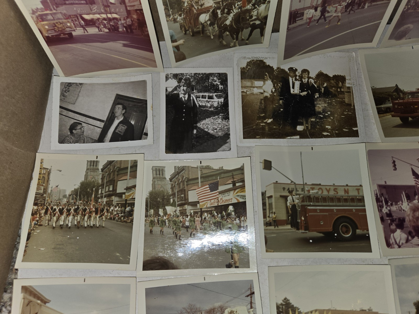 47 Vintage 1970's Fire Truck Parade Polaroid Photos,Levittown,Media,Pennsylvania