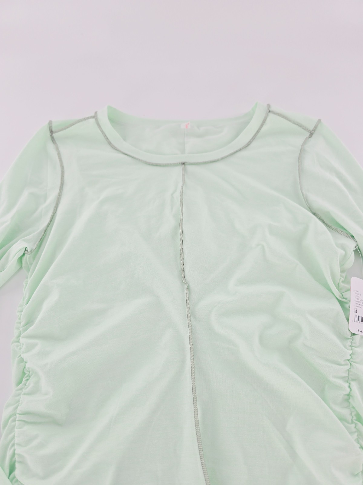 Free People FP Movement Right On Run Long Sleeve Shirt Green Blue Size Medium M