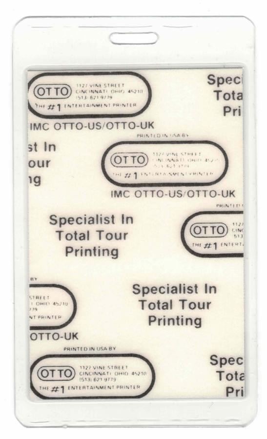 Metal Madness. Ozzy Osbourne / Bullet Boys. 1989 Laminate Backstage Pass. OTTO