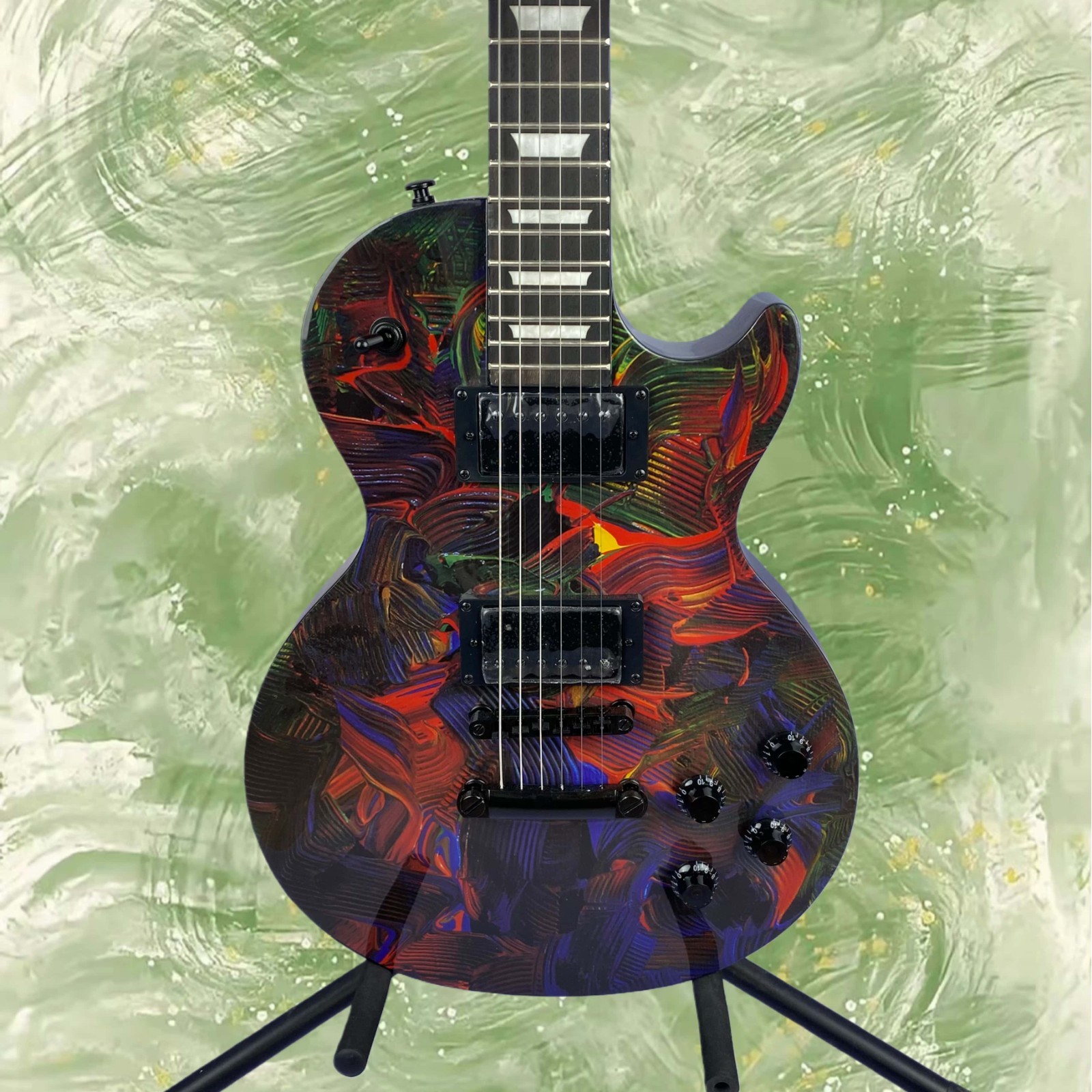 LP Standard Electric Guitar Flamed Rosewood Fingerboard Trapezoid Inlay 6-String