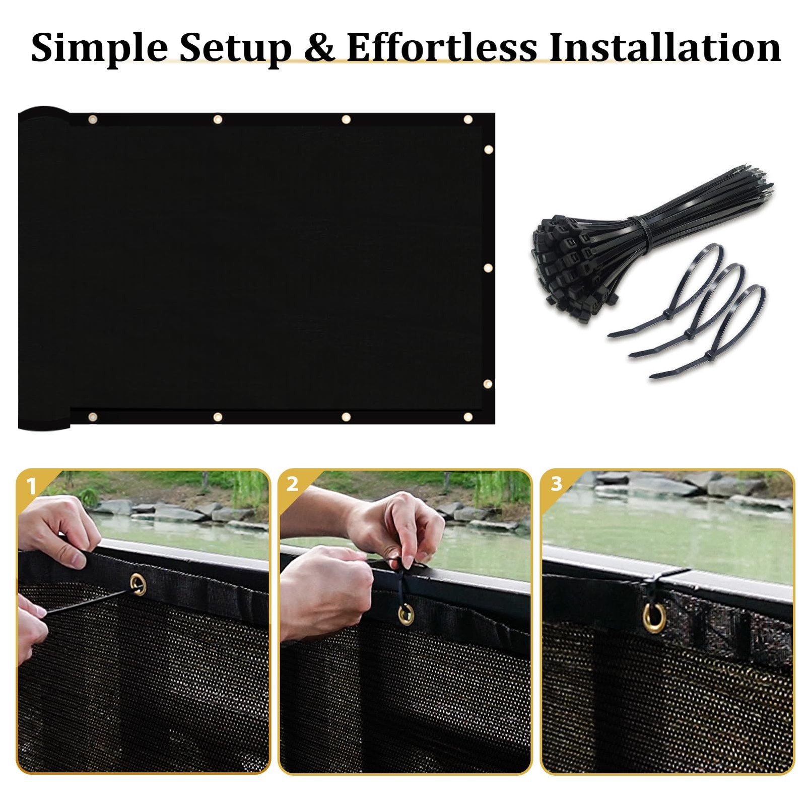 6' X 25' Fence Privacy Screen Heavy Duty 170 GSM Fencing Mesh Shade Net Cover...