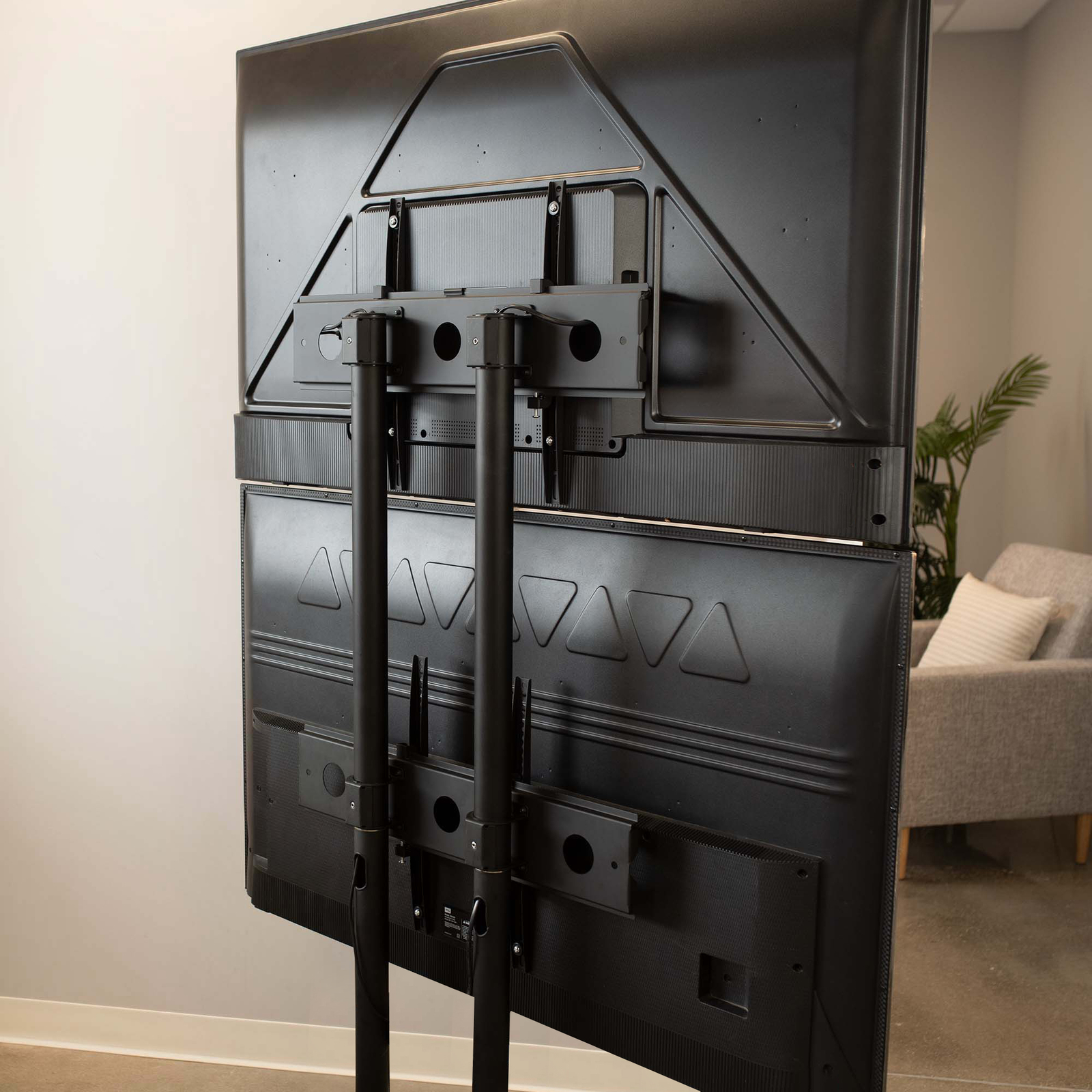 VIVO Dual TV Cart Mount for LCD LED Plasma Flat Panel | Fits 32" to 65" Screens