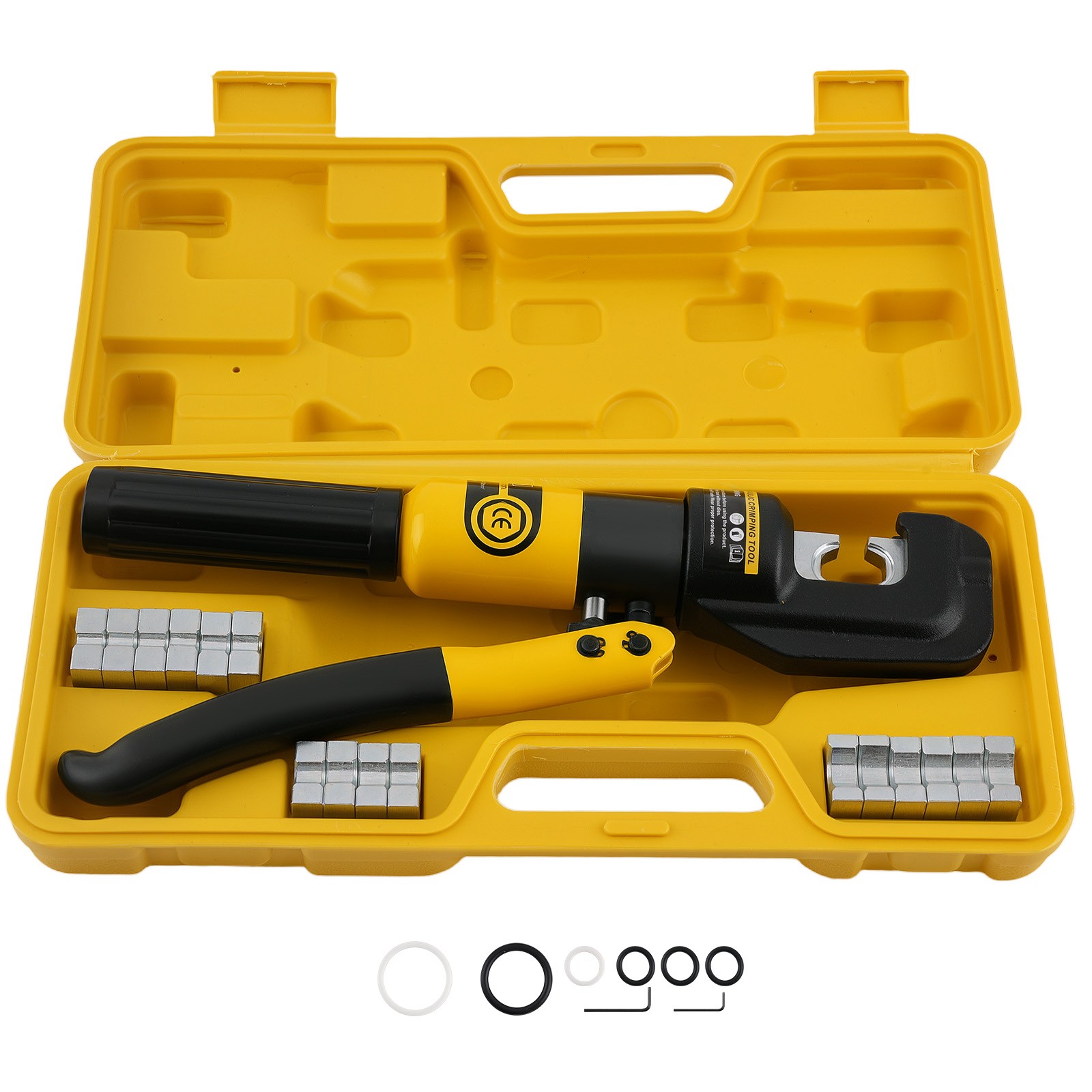 Wire Terminal Crimper Tool Kit with 9 Dies 12AWG-2/0AWG for Electrical Cable