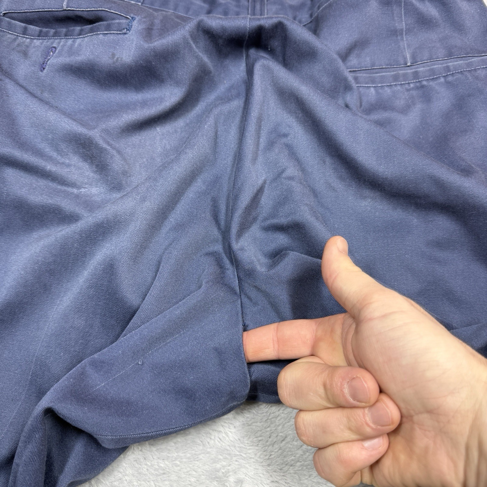 Vintage Lee Chetopa Twill Sanforized Pants Men Fits 34X28 Blue Thrashed Stained