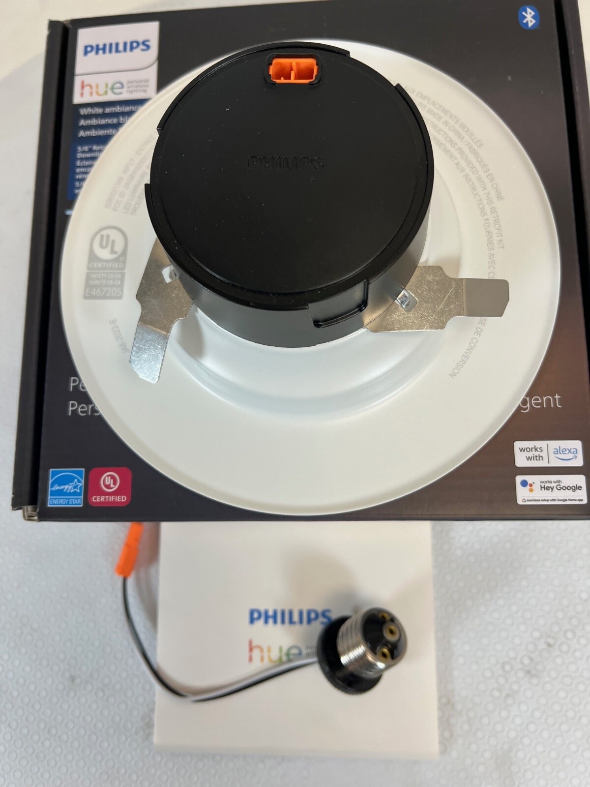 Philips Hue Smart Recessed 5/6 Inch LED Downlight 1100 Lumen, 9290031346 - White