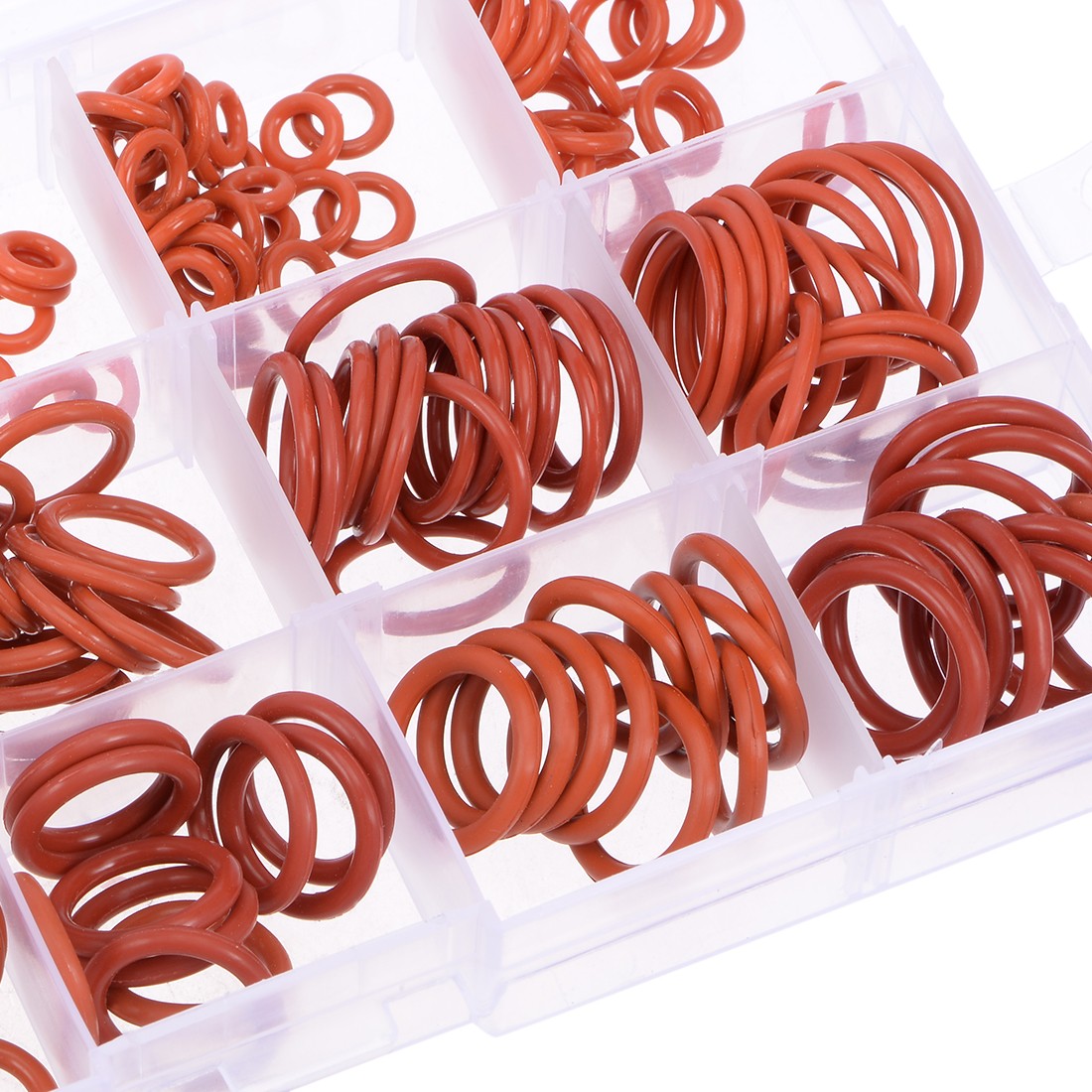 225Pcs 15 Sizes O-Ring Assortment Kit DIY Sealing Gasket Set Silicone Rubber