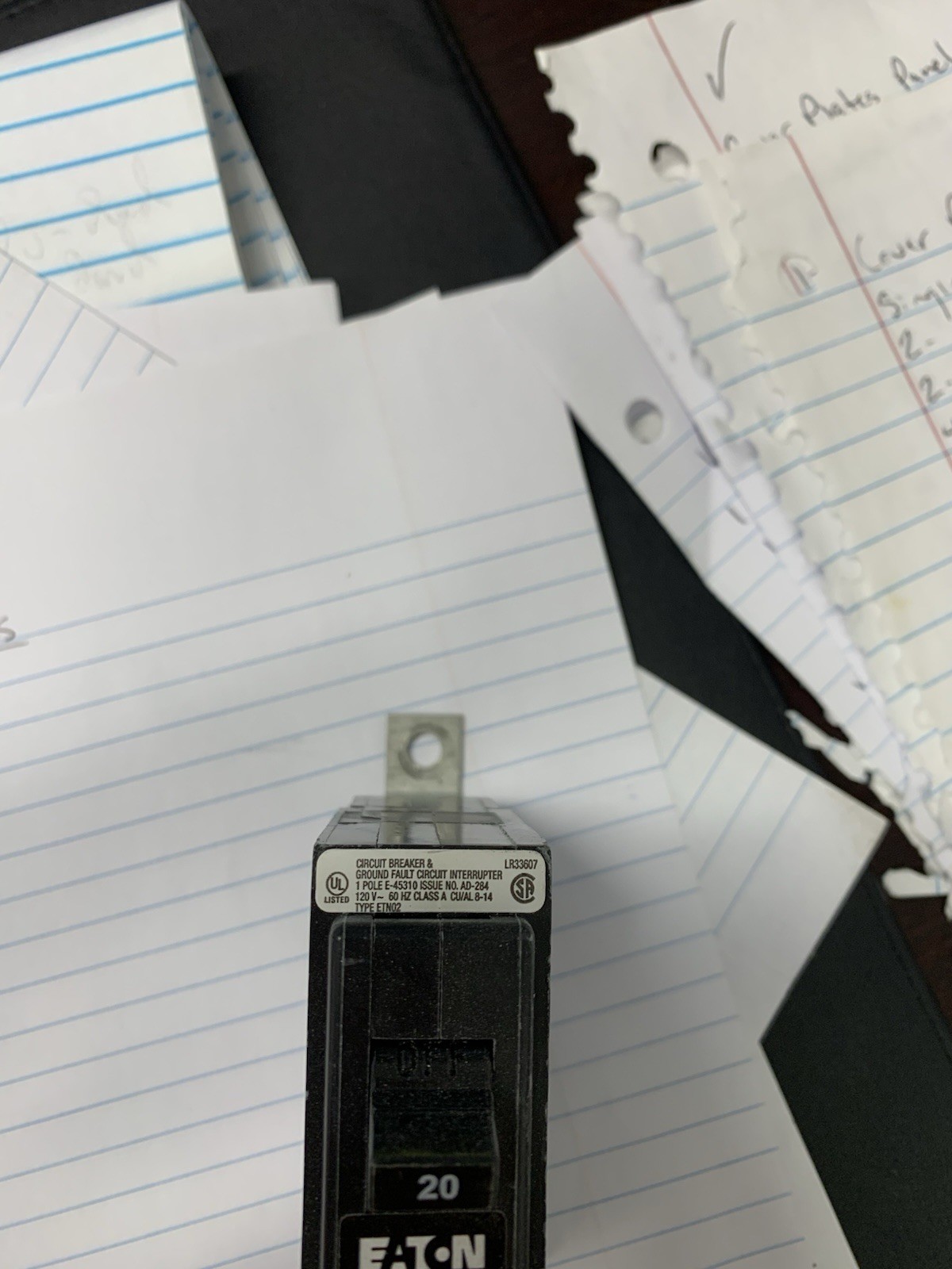 Eaton QB1020GF 1-Pole 20A GFCI Circuit Breaker Bolt-On