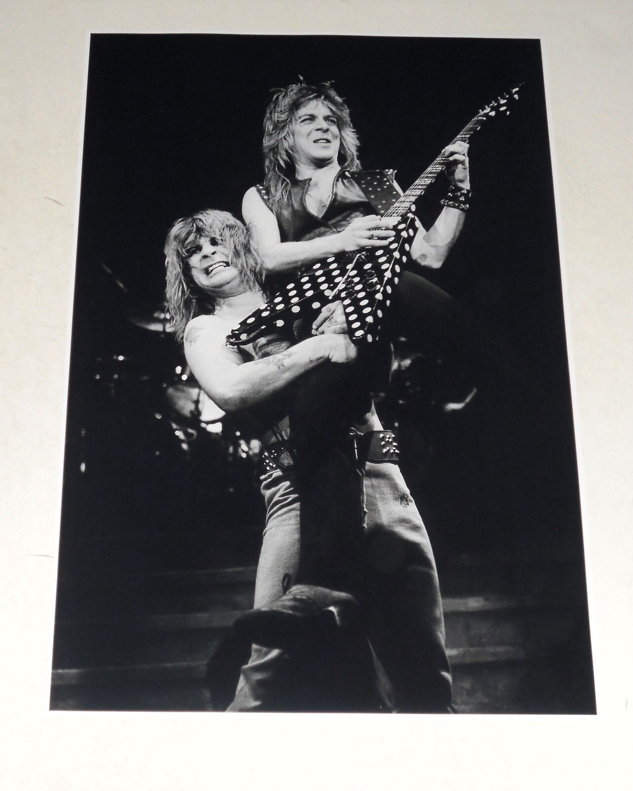 Large Ozzy Osbourne Randy Rhoads 1981 on stage Black Sabbath Poster 19"x13"