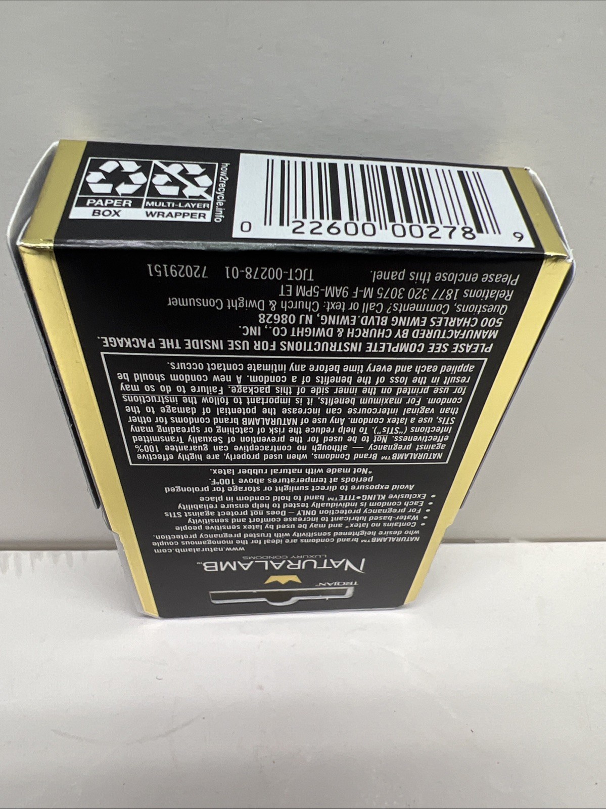 HTF Trojan Naturalamb Lubricated Lambskin Luxury Condoms Exp 2030 B2+G 10% Off