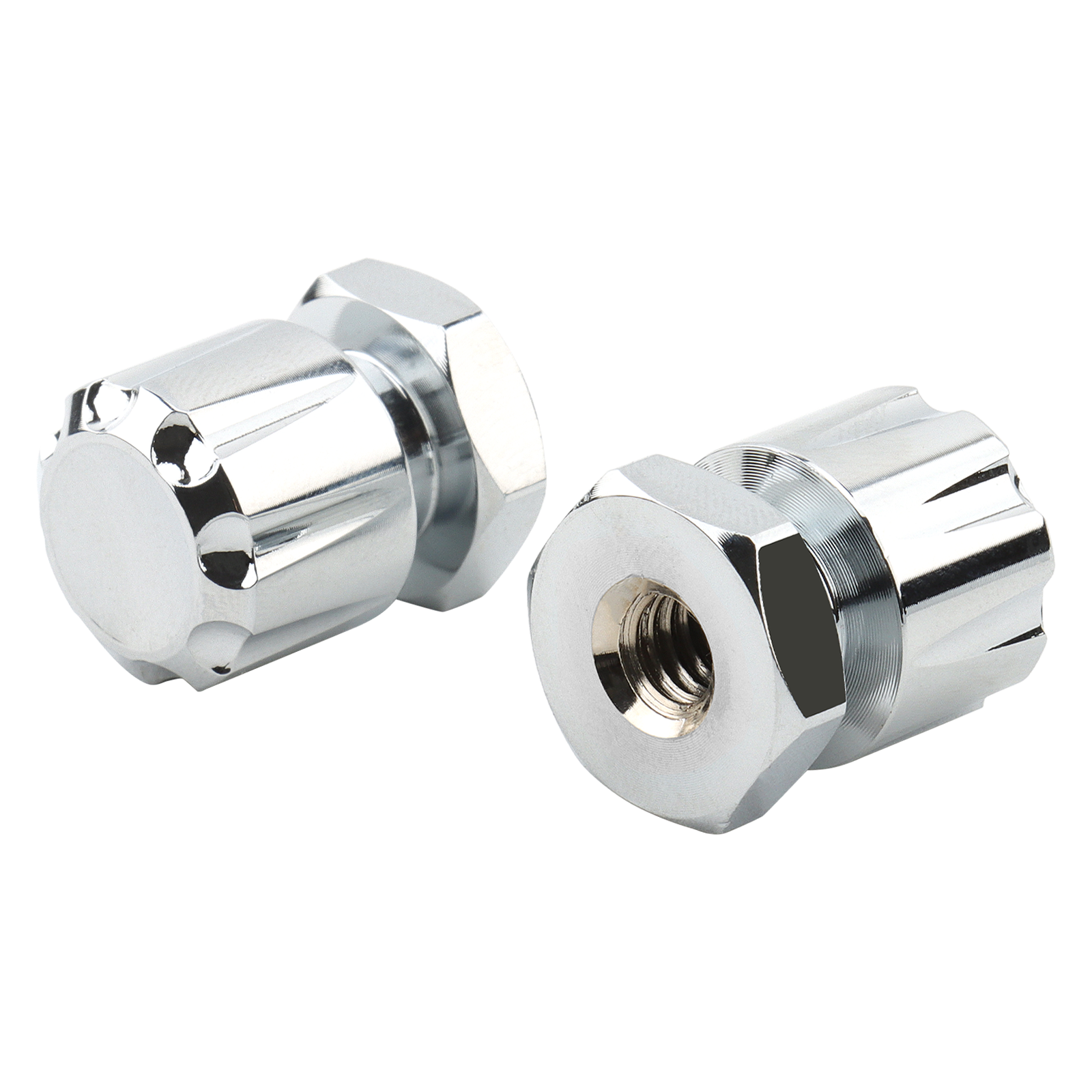 Chrome 2xSolo Mounting Nuts Seat Bolts For Harley Road King Street Glide Softail