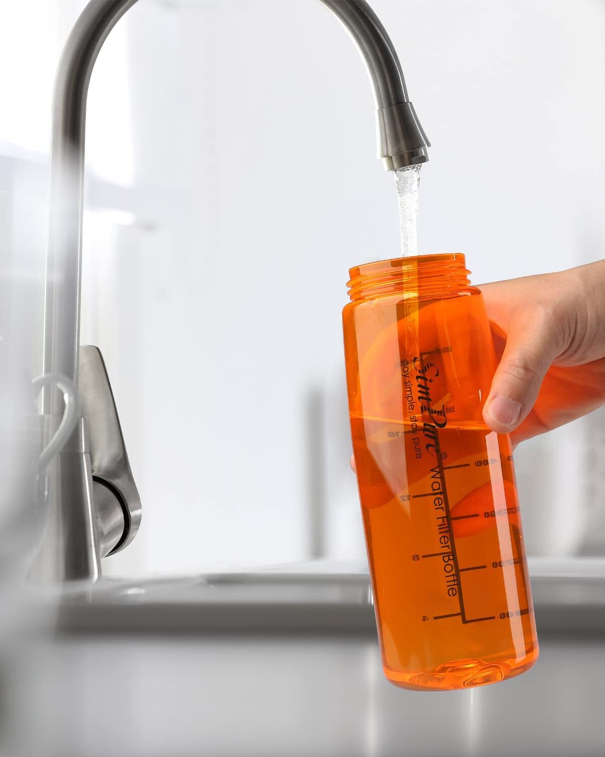 Outdoor Water Filter Straw Bottle, Personal Water Filtration, Emergency Survival