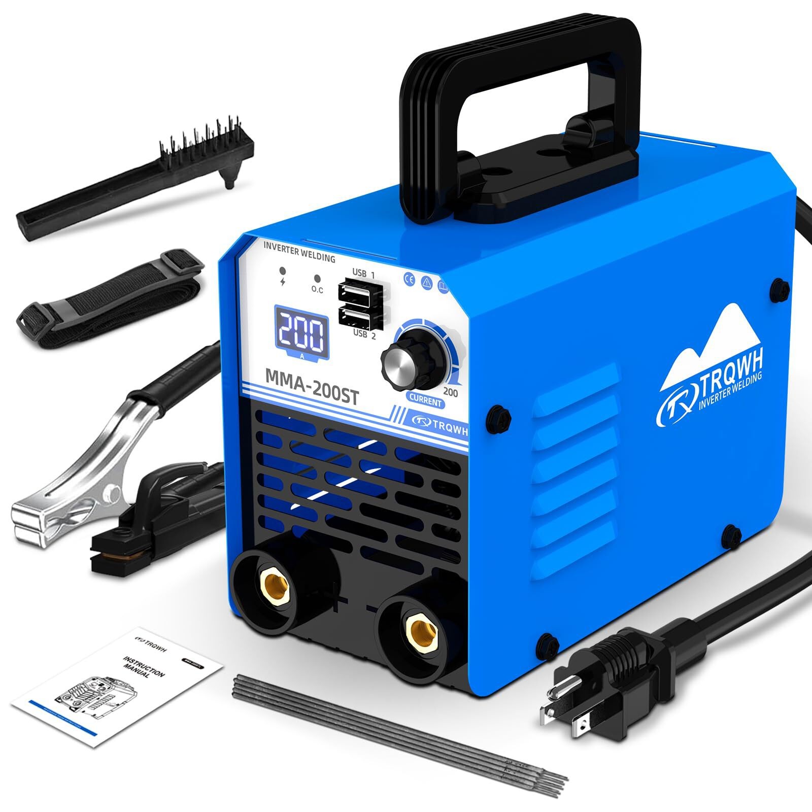 TRQWH 200A Portable Stick Welder 110V MMA ARC Welding Machine with IGBT Inverter