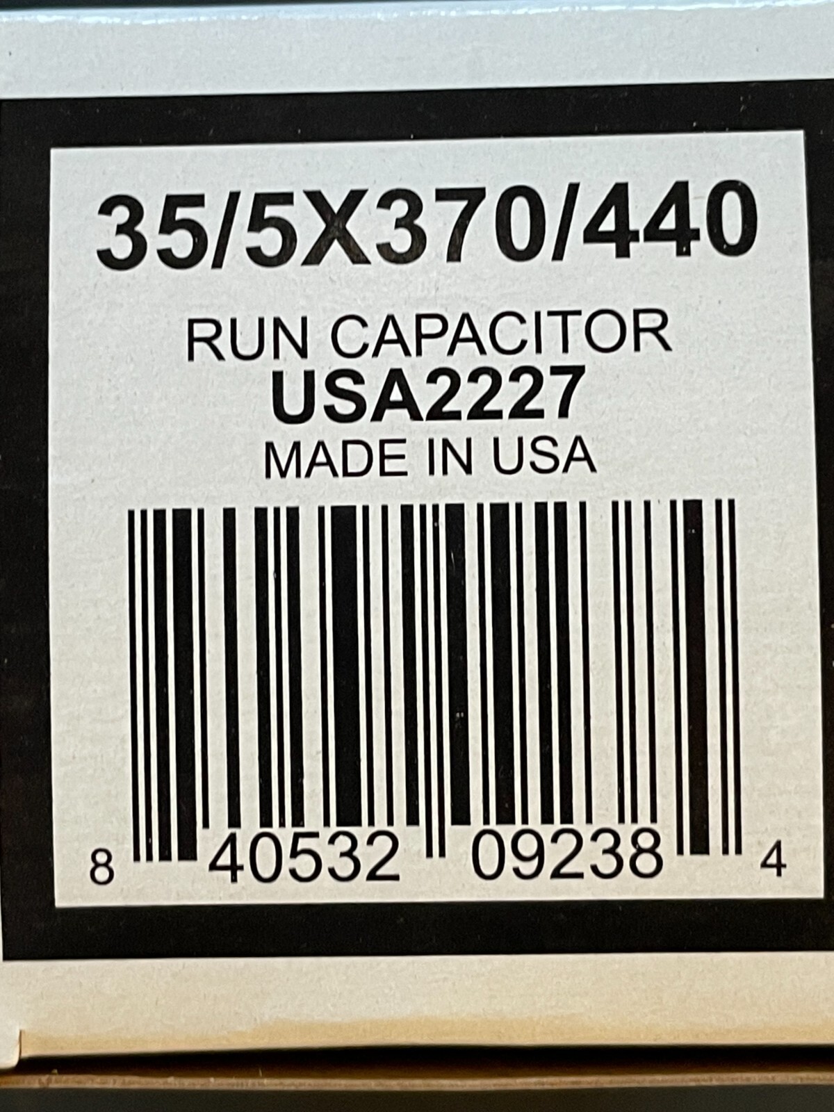 AmRad Round Run Capacitor 35/5 MFD 370/440 VAC USA2227
