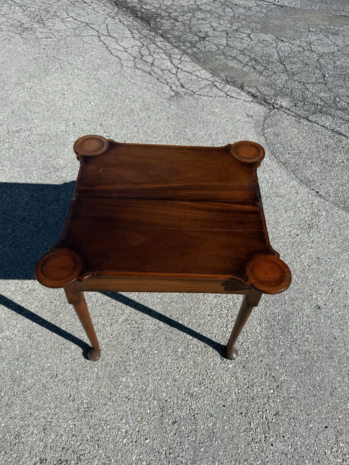 antique 18th century queen anne game card console table 1760s drawer