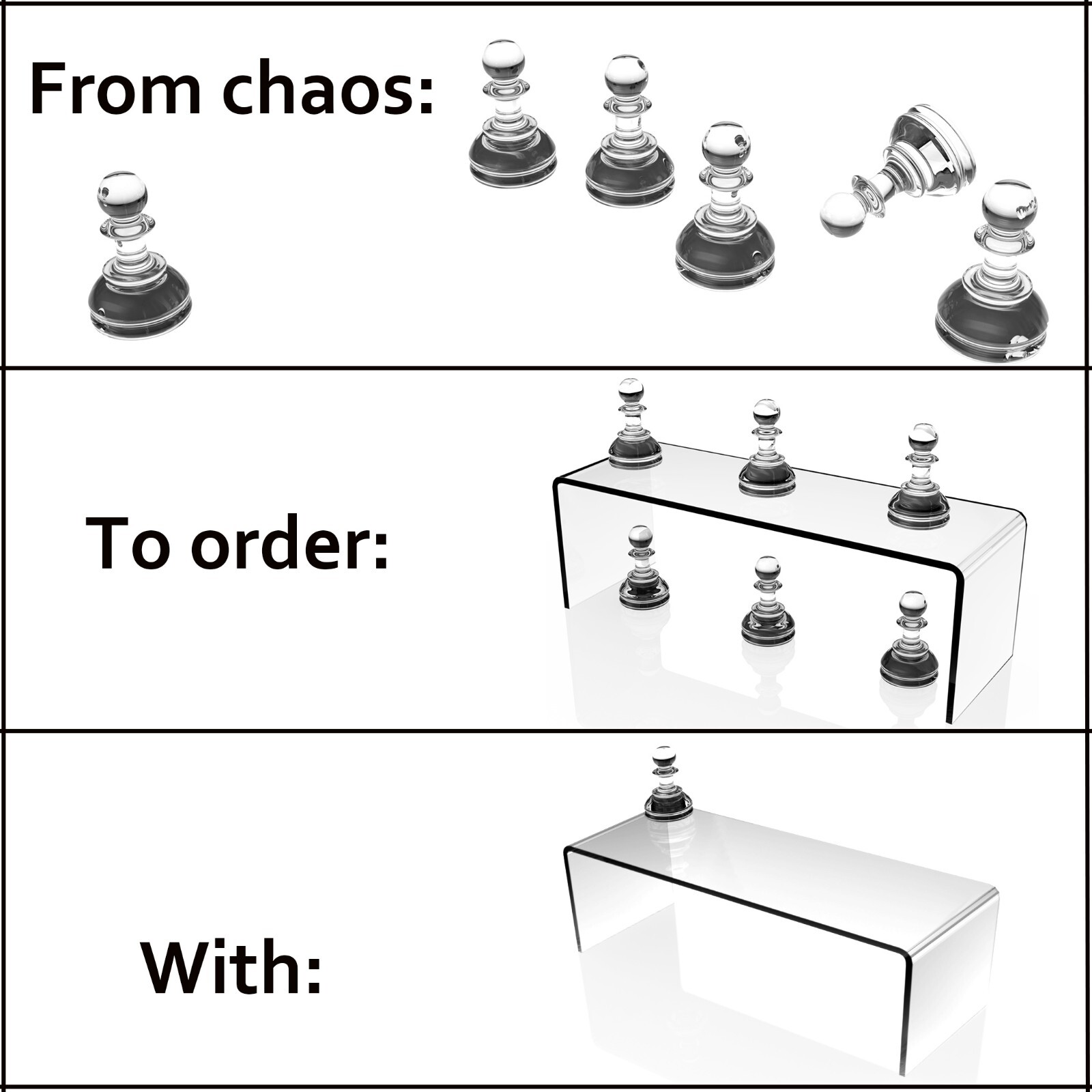 Acrylic Display Shelves Risers Plinths Stands for Collectables Items-Hoverstand