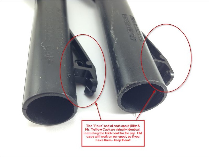 4 - Blitz Gas Can Nozzle Spouts Rings Caps Replacement Vintage 900094 900092 NEW