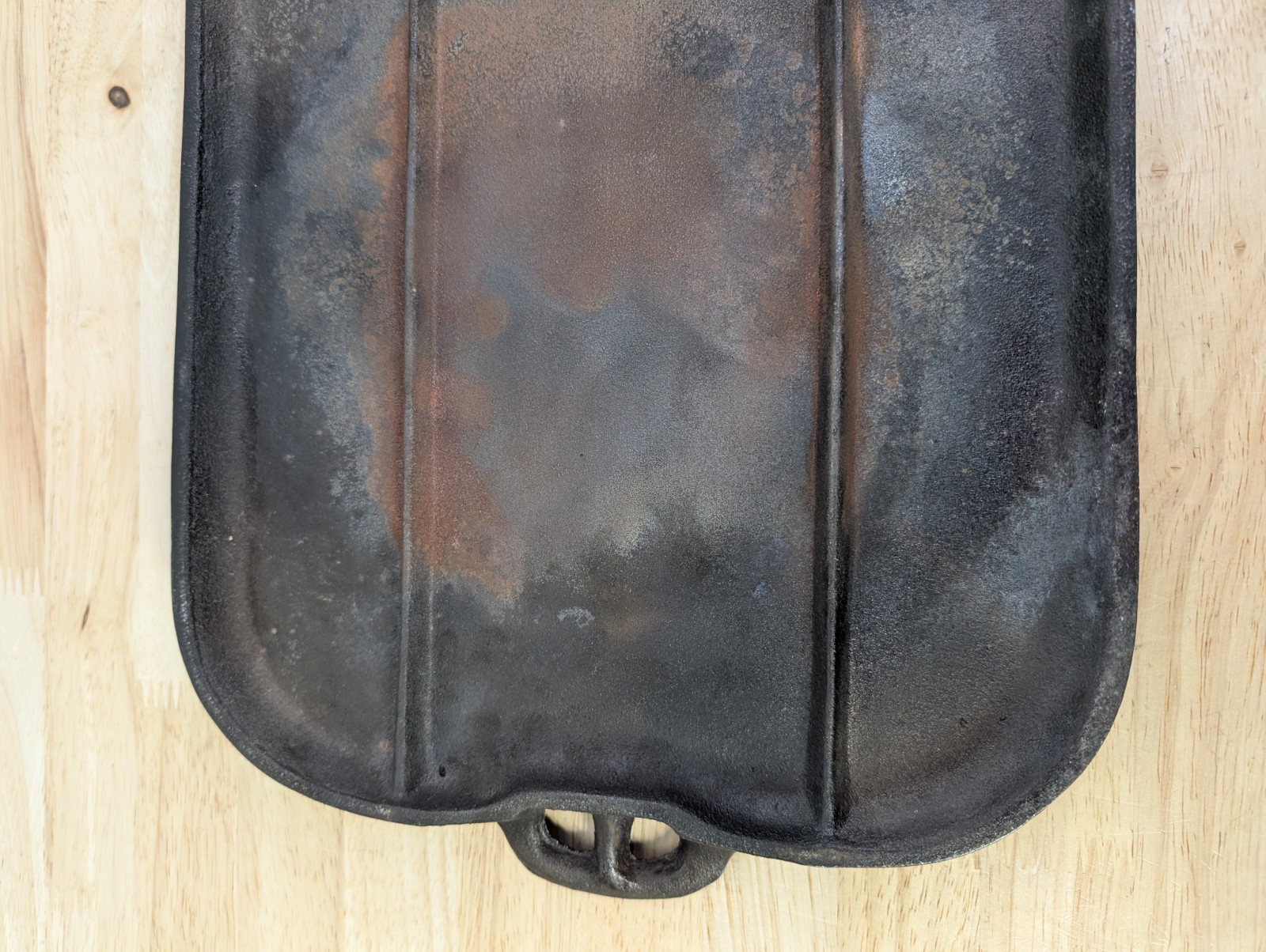 Vintage Cast Iron Long Griddle - No. 6 - Flat Griddle - 23in x 10in - Heavy