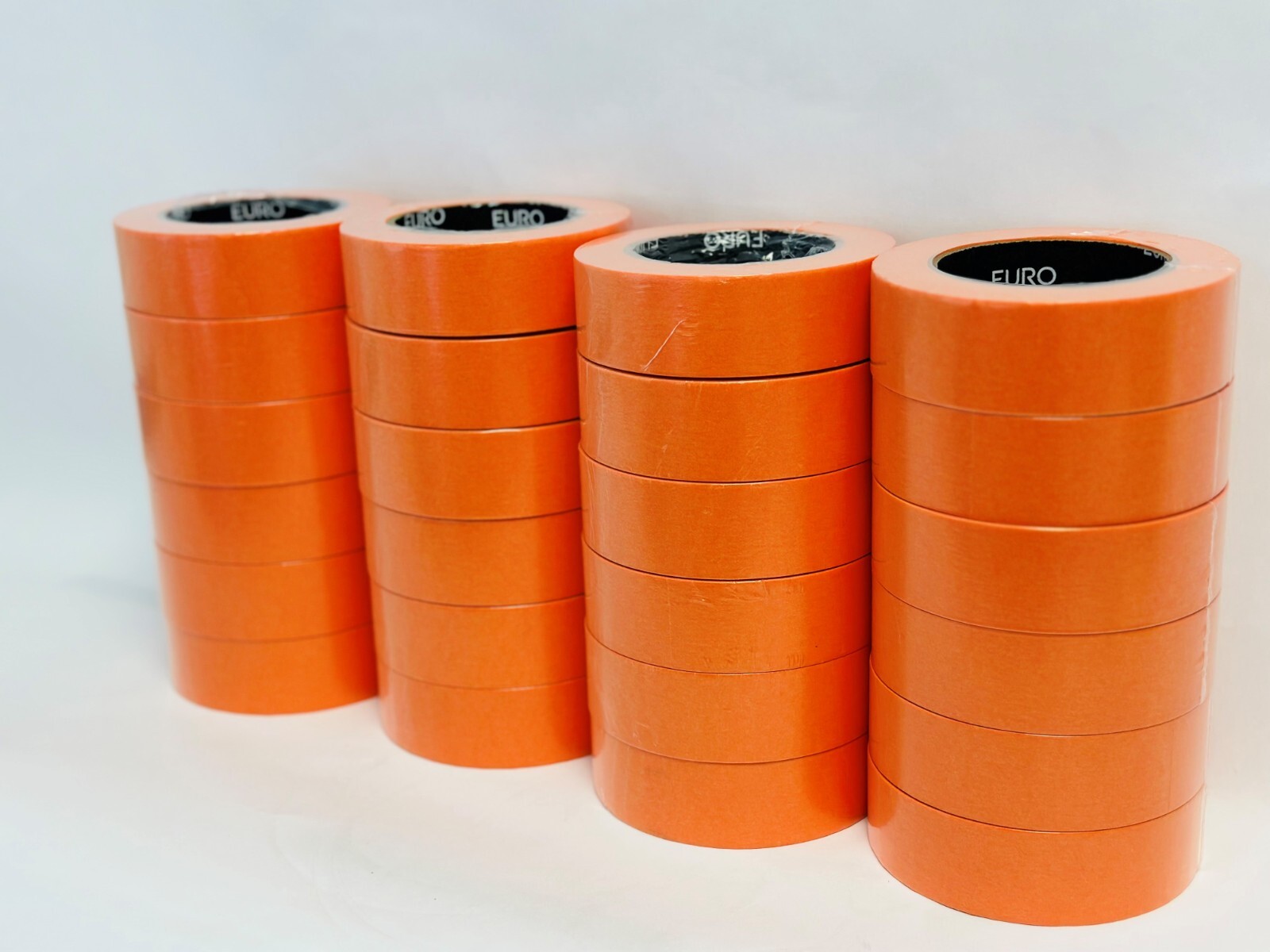 PREMIUM MASKING TAPE Orange 1-1/2 inch (24 Rolls) 4 sleeves Automotive Bodyshop
