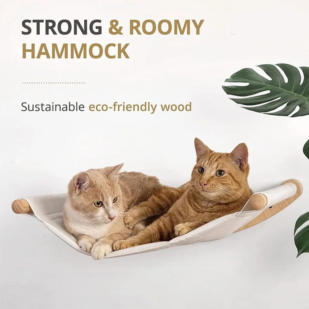 Cat Hammock Wall-Mounted Cat Bed Cat Climbing Wall Cat Furniture for Indoor Cats
