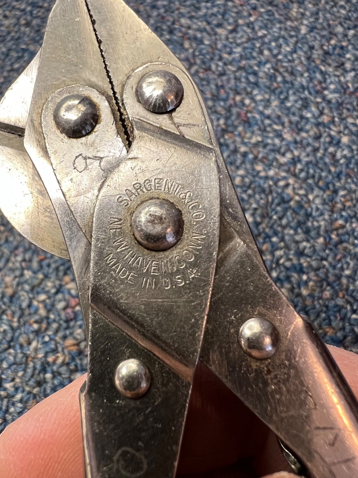 Sargent 5-1/2" parallel-jaw piers w/cutter, USA, good condition