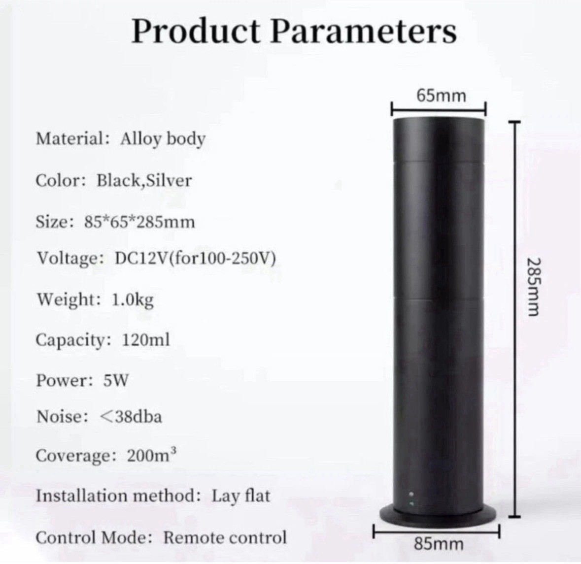 Scentiment 4025 Scent Diffuser 120ml Black Remote New