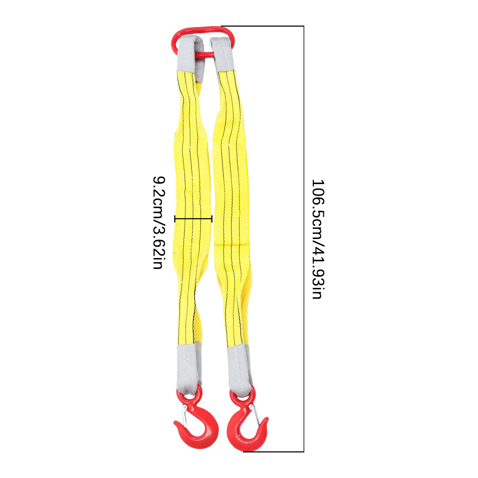 Lifting Slings Straps With Hooks 3.3Feet Two Leg Bridle Web Sling 4409 lbs