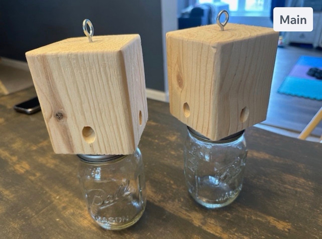 (Pack of 2) Handmade Carpenter Bee Traps SOFT PINE Boring Bee FAST SHIPPING!!
