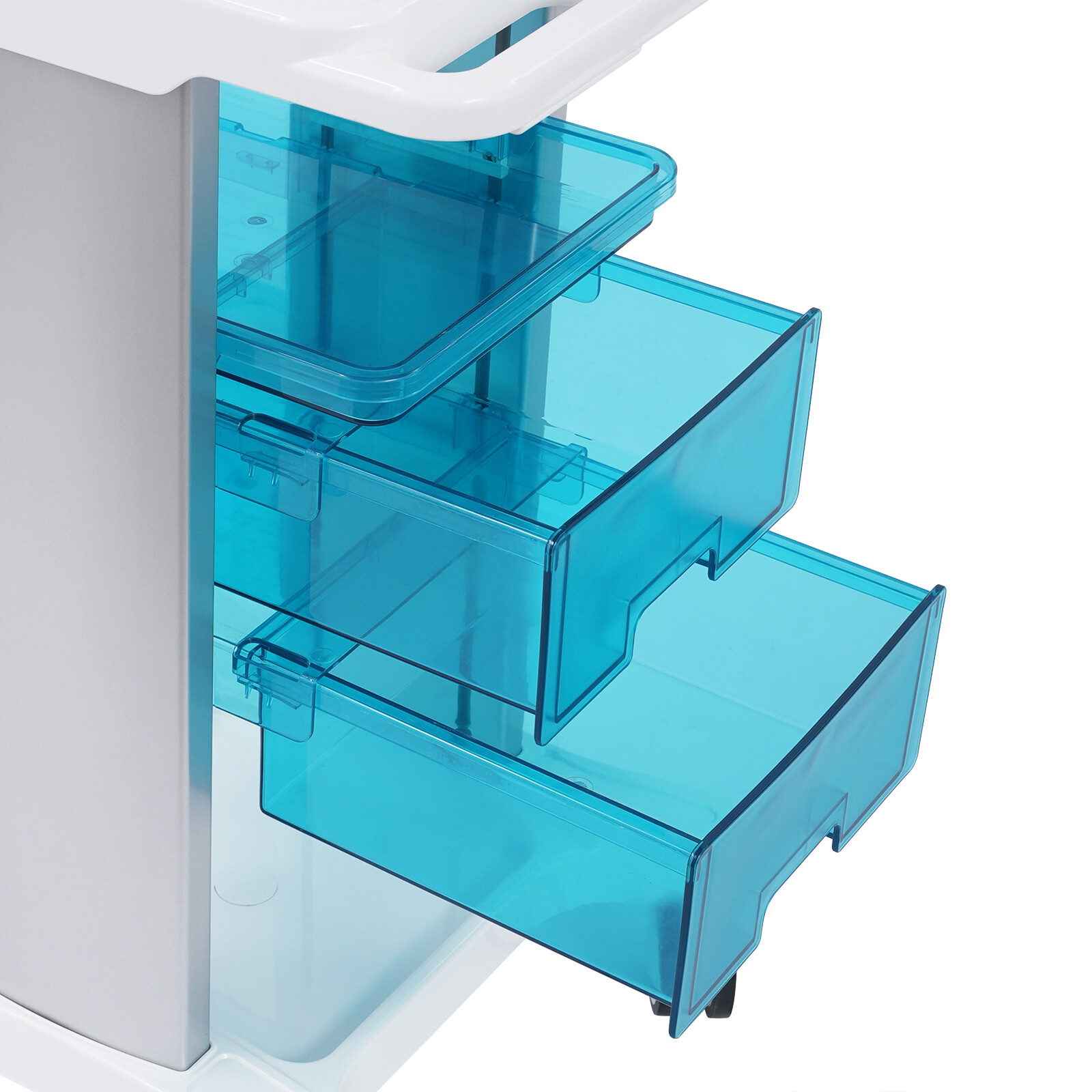 Medical Beauty Trolley Carts Mobile Cart Instrument With 3 Trays 360° wheels